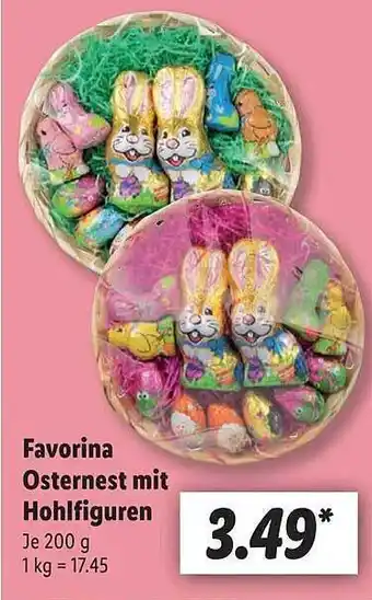 Lidl Favorina osternest mit hohlfiguren Angebot