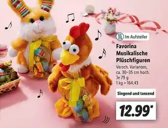 Lidl Favorina musikalische plüschfiguren Angebot