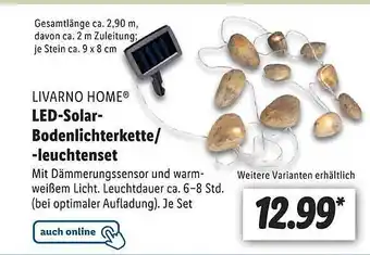 Lidl Livarno home led-solar-bodenlichterkette oder -leuchtenset Angebot