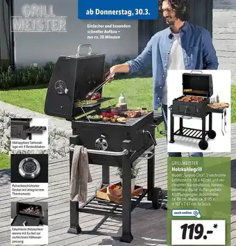 Lidl Grillmeister holzkohlegrill Angebot