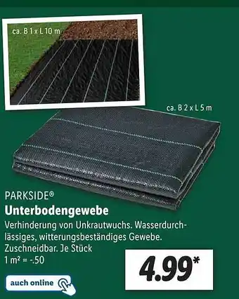 Lidl Parkside unterbodengewebe Angebot