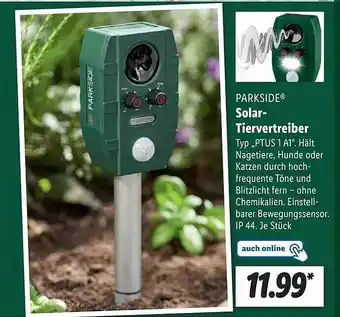 Lidl Parkside solar-tiervertreiber Angebot