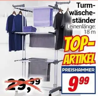 CENTERSHOP Turmwäscheständer 18 m Angebot