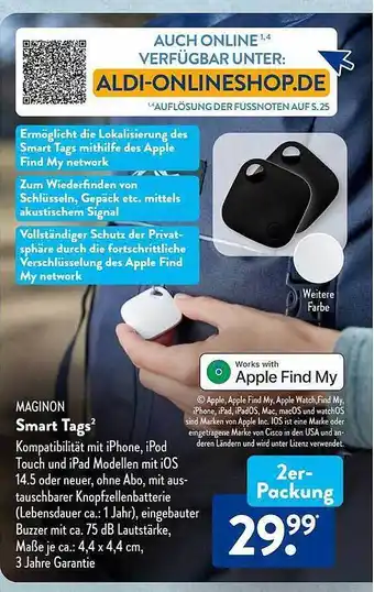 Aldi Süd Maginon smart tags Angebot