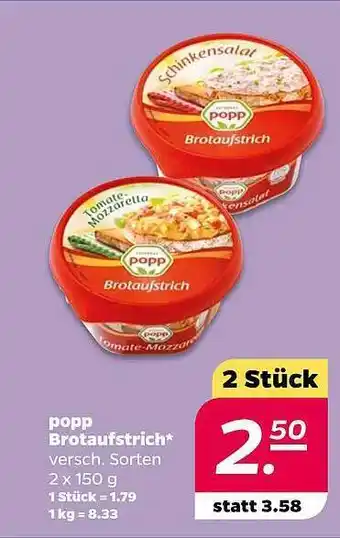 NETTO Popp brotaufstrich Angebot