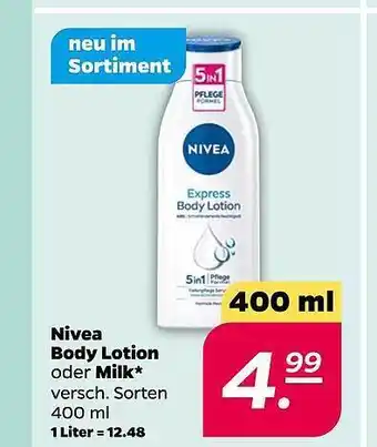 NETTO Nivea body lotion oder milk Angebot