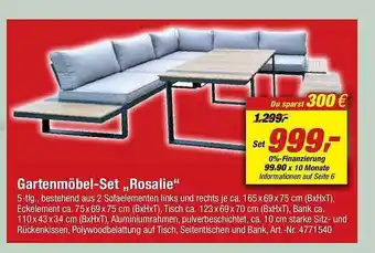 toom Baumarkt Gartenmöbel-set „rosalie“ Angebot