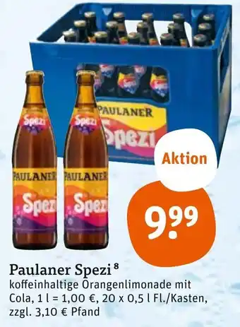 tegut Paulaner Spezi 20x0,5 L-Fl./Kasten Angebot