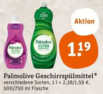 tegut Palmolive Geschirrspülmittel 500/750 ml Flasche Angebot