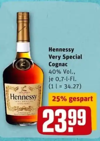 REWE City Hennessy  Very Special Cognac 0,7L Angebot