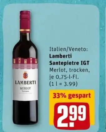 REWE City Lamberti Santepietre IGT 0,75L Angebot