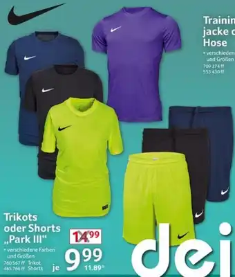 Selgros Nike Trikots oder Shorts ,,Park III" Angebot