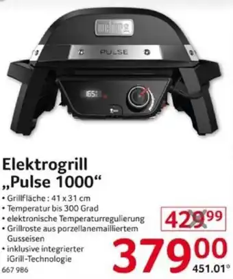 Selgros Weber Elektrogrill Pulse 1000 Angebot