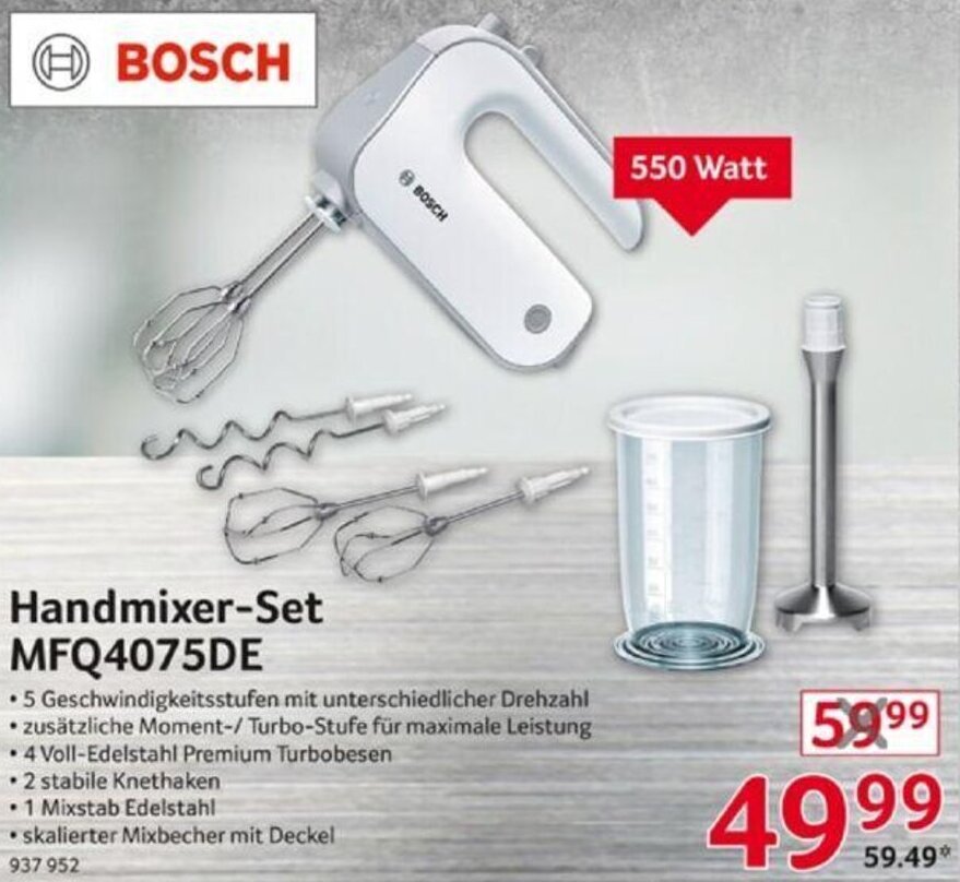 Bosch Handmixer Set MFQ4075DE Angebot bei Selgros