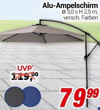 CENTERSHOP Alu-Ampelschirm Ø 3,0 x H 2,5 cm Angebot