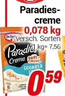 CENTERSHOP Dr. Oetker Paradiescreme 0,078 kg Angebot