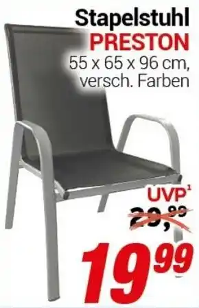 CENTERSHOP Stapelstuhl Preston 55 x 65 x 96 cm Angebot