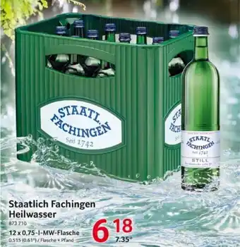 Selgros Staatlich Fachingen Heilwasser 12 x 0,75 L MW Flasche Angebot