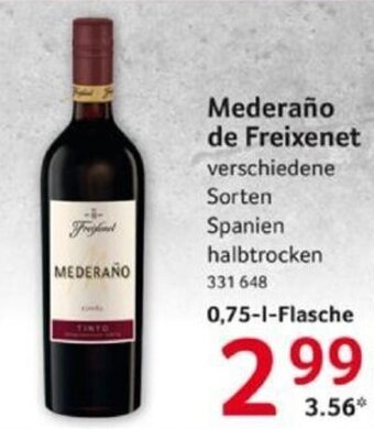 Selgros Mederaño de Freixenet 0,75 l Flasche Angebot
