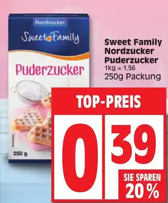 Edeka Sweet Family Nordzucker Puderzucker 250 g packung Angebot