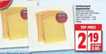 Edeka Switzerland Appenzeller 100 g Angebot