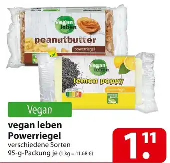 Famila Nord Ost Vegan Leben Powerriegel 95 g Packung Angebot