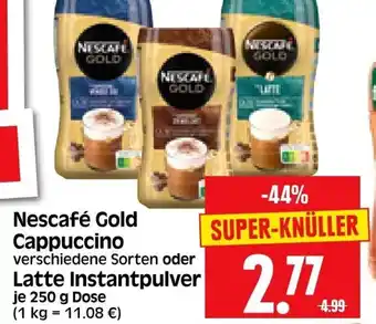 Edeka Herkules Nescafé Gold Cappuccino oder Latte Instantpulver 250 g Dose Angebot