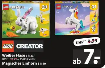 Famila Nord Ost Lego Creator Weißer Hase 31133 oder Magisches Einhorn Angebot