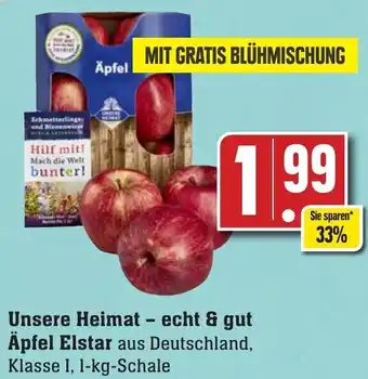 Edeka Neukauf Unsere Heimat - echt & gut Äpfel Elstar 1 kg Schale Angebot