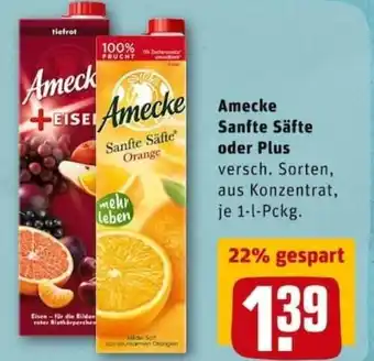 REWE City Amecke Sanfte Säfte oder Plus 1L Angebot