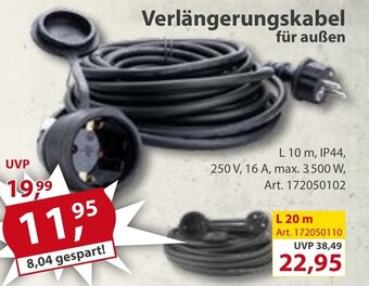 Sonderpreis Baumarkt Verlängerungskabel Angebot