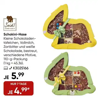 Galeria Seidl Confiserie Schokini-Hase 110-g-Packung Angebot