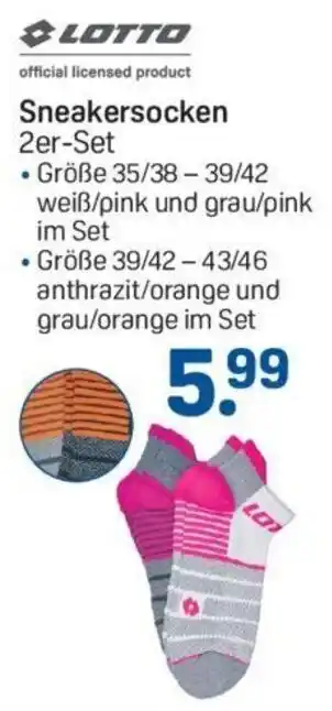 Rossmann Lotto Sneakersocken 2er Set Angebot