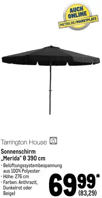 METRO Tarrington House Sonnenschirm „Merida” Ø 390 cm Angebot