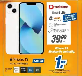 expert Techno Land Iphone 13 mit vodafone smart lite Angebot