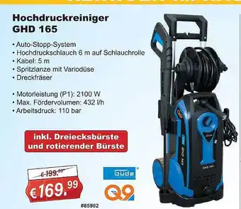 Stabilo Fachmarkt Güde hochdruckreiniger ghd 165 Angebot