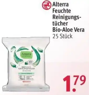 Rossmann Alterra Feuchte Reinigungstücher Bio Aloe Vera 25 Stück Angebot