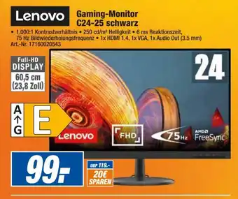 expert Techno Land Lenovo Gaming-Monitor | C24-25 Angebot