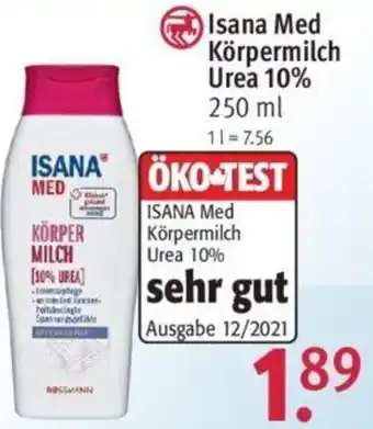 Rossmann Isana Med Körpermilch Urea 10% 250 ml Angebot