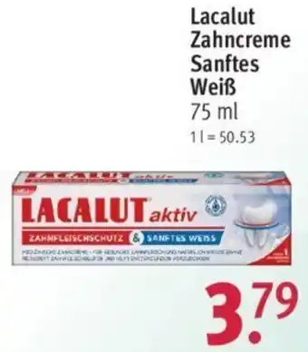 Rossmann Lacalut Zahncreme Sanftes Weiß 75 ml Angebot