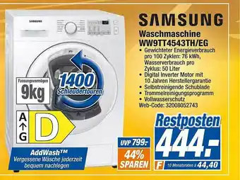 expert Octomedia Samsung Waschmaschine Ww9tt4543th.eg Angebot