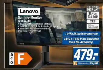 expert Octomedia Lenovo Gaming-monitor G34w-10 Angebot