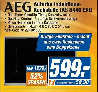 expert Octomedia Aeg Autarke Induktions-kochstelle Ias 8446exb Angebot