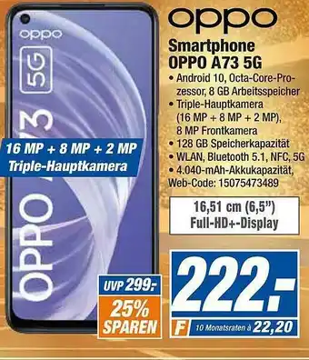 expert Octomedia Oppo Smartphone A73 5g Angebot