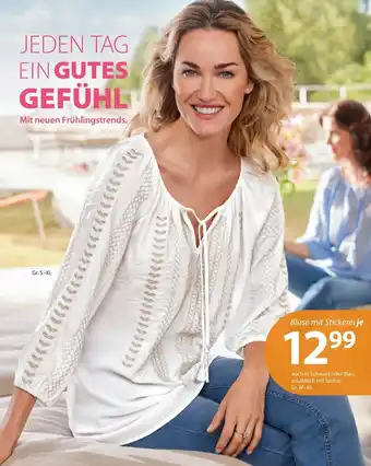 NKD Bluse mit Stickerei Gr. M-XL Angebot