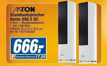 expert Techno Land Standlautsprecher Vento 890.2 Dc Canton Angebot