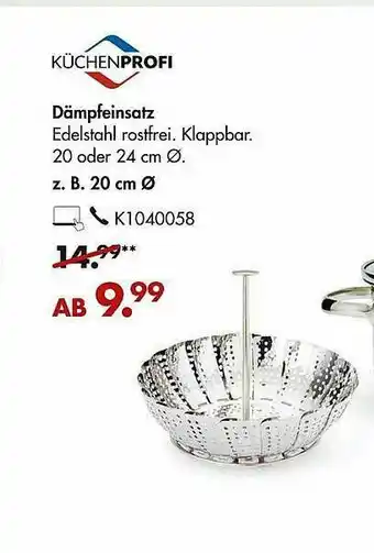 Galeria Küchenprofi Dämpfeinsatz Angebot