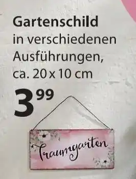 NKD Gartenschild Angebot