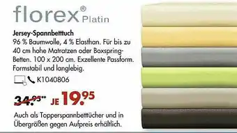 Galeria Florex Platin Jersey-spannbetttuch Angebot