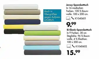 Galeria Jersey-spannbetttuch Oder Bi-elastic-spannbetttuch Angebot